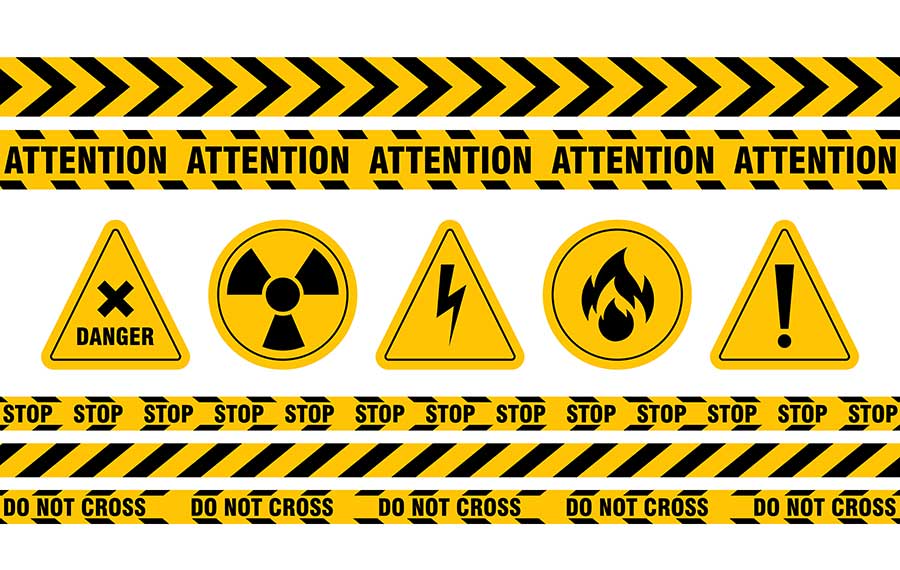 Targhe etichette adesive cartelli segnali per sicurezza in azienda